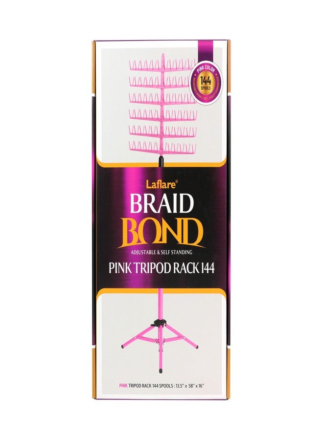 Laflare Standing Braid Hair Organizer – 144 Pegs Hair Extension Holder, Divider & Display Stand for Hair Braiding, Height Adjustable Rack, Easy to Assemble - Image 1